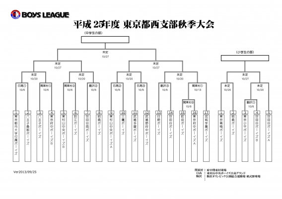 平成２５年度 東京都西支部秋季大会
