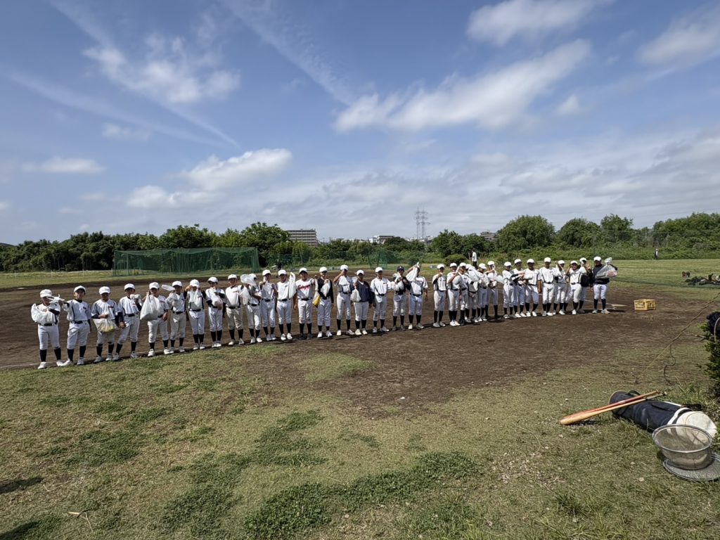 ボランティア活動　多摩川ゴミ拾い